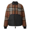 BURBERRY 8063517 Burberry Check Down Puffer Jacket DARK BIRCH BROWN PADDED COAT MALE XL
